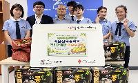 서울삼육중학교, 교문1동에 두유 및 옥수수 나눔